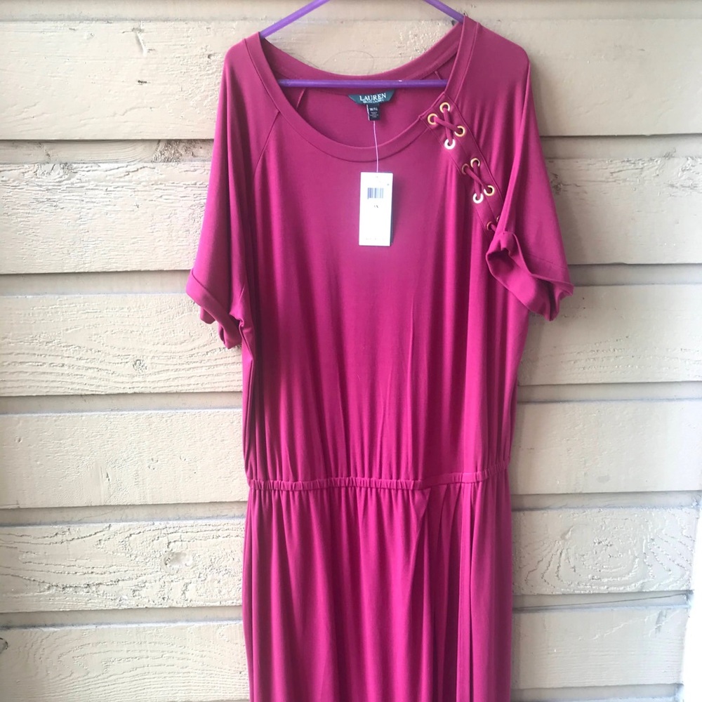 NWT Lauren Ralph Lauren Maxi Faux Wrap Dress